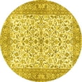 thumbnail image 1 of Ahgly Company Indoor Round Persian Yellow Traditional Area Rugs, 6' Round, 1 of 4
