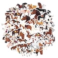 thumbnail image 2 of 35pcs-50pcs Playful Horse Stickers Animal Cartoon Decals Funny Nature Stickers for Suitcases Fridge Laptops, 2 of 9