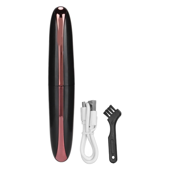 Rizador de pestañas eléctrico recargable por USB, herramienta para rizar pestañas postizas y naturales, color negro.