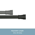 thumbnail image 2 of Kenney® Rogers 5/8" Twist & Fit No Tools Adjustable Tension Window Curtain Rod, 28-48", Black, 2 of 7