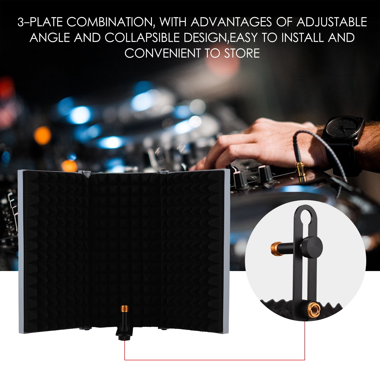 Isolation ,Filter Wind Screen Pop Filter Wind Screen With Density Wind Screen With Isolation With Density Sound 3-door Professional Pop Filter Laoshe Qisuo 3-door