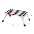 thumbnail image 2 of Fithood New Folding Aluminum Platform Step Stool RV Ladder With Reflective Stripe+Handle, 2 of 5