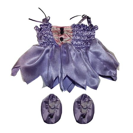 Dressed Teddy Bear - Purple Ballerina w/Slippers Dress Teddy Bear Clothes Outfit Fits Most 14