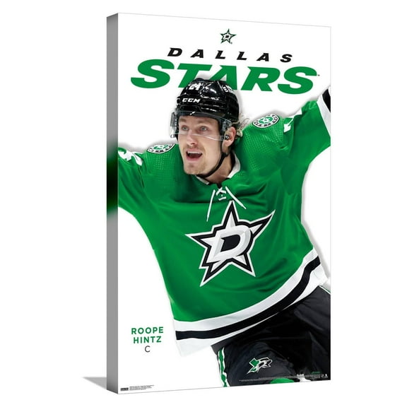 NHL Dallas Stars Roope Hintz Feature Series 23 Canvas Wall Poster, 14.725" x 22.375"