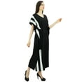 thumbnail image 6 of Bimba Womens Long Rayon Side Pannels Kaftan With Belt Designer Cover Up Caftan Maxi Night Dress, 6 of 8