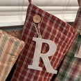 thumbnail image 2 of Vintage Christmas 3 Plaid Quilted Stocking with Personalized Letter by Marilee Home, 2 of 6