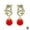Red, variant on 2024 New Dragon Hanging Bead Earrings Multi-Color Pearls Sales Dangle Drop F0L4