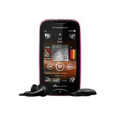 Sony Ericsson Mix Walkman - Feature phone - RAM 64 MB - microSD slot - LCD display - 400 x 240 pixels - rear camera 3.2 MP - pink on black