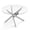 Sliver, variant on Costway 31.5” Glass Coffee Table with Tempered Glass Top & Geometric Sliver Metal Frame Transparent & Sliver