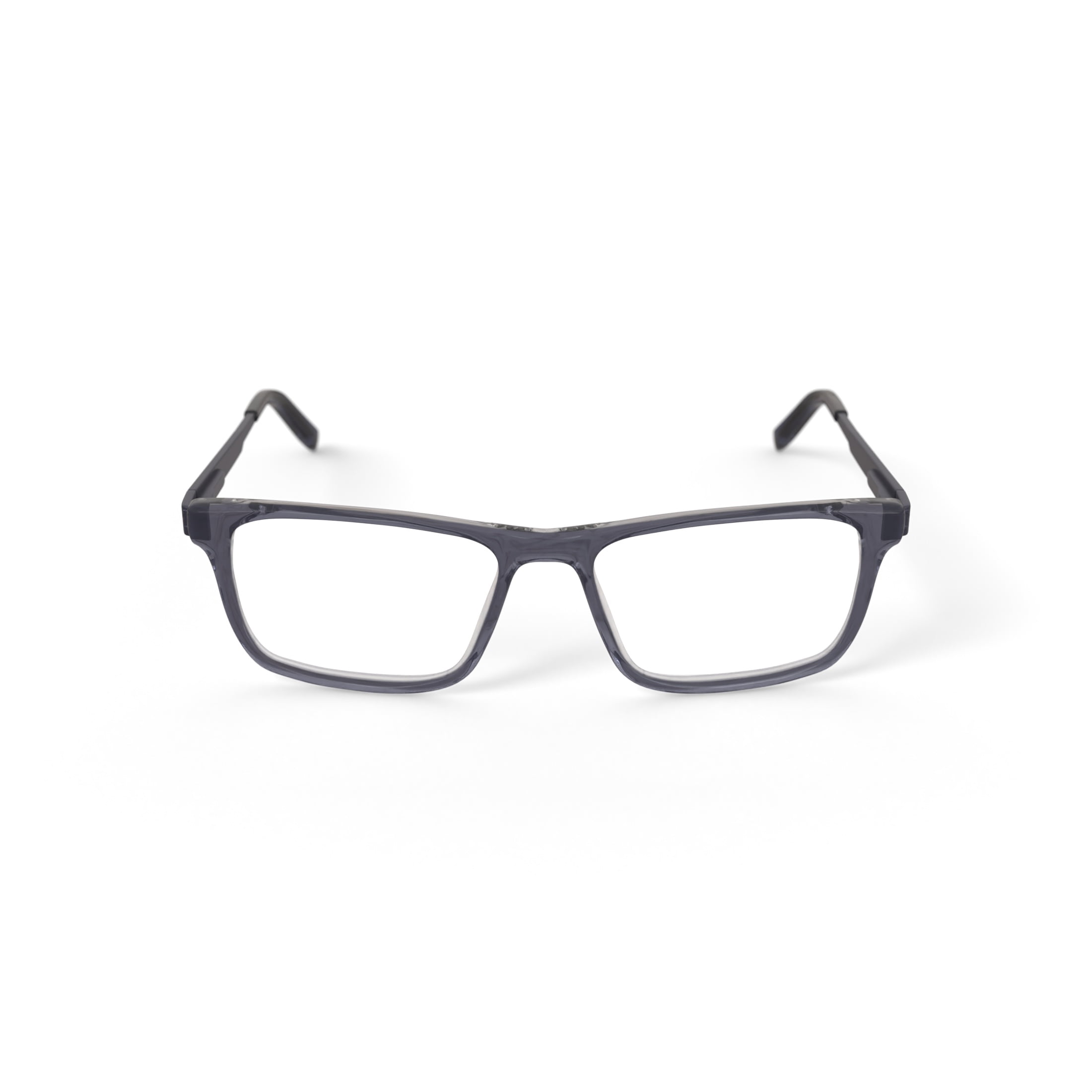Phat Farm Men's HV720 Rectangular Prescription Eyeglasses with Case, Grey Crystal