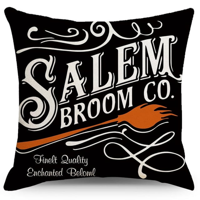 Fundas de almohada de Halloween de 18 x 18, juego de 4, fundas de almohada decorativas de granja de Halloween, decoraciones de Halloween para sofá de casa
