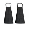 thumbnail image 1 of Delantal de cocina de chef cómodo y duradero, delantal de tela compuesta tres en uno impermeable con bolsillos para hombres y mujeres, paquete de 2, delantales con pechera ajustables para un amplio, 1 of 8