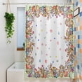 thumbnail image 3 of Spring Easter Shower Curtain Set, Waterproof Shower Curtains for Bathroom, Colorful Eggs Botanical Bunny Plaid Washable Fabric Cloth Bath Curtain for Bathtub Decoration with Hooks 60x72 Inches, 3 of 9