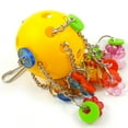 thumbnail image 4 of SPRING PARK Bird Chew Toy Plastic Hollow Ball Flower Shape Hanging Ringer Bell Colorful Swing Cage Toy for Small Medium Parrot Parakeet Conure Cockatiel Finch Cage Accessories, 4 of 6