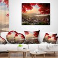 thumbnail image 4 of Designart Taiwan Township with Red Trees - Landscape Printed Throw Pillow - 12x20, 4 of 5