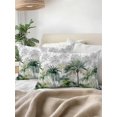 thumbnail image 3 of Waterproof Outdoor Throw Pillows with Inserts 12"x20", Summer Tropical Leaves Soft Decorative Pillowcases for Couch Bedroom, Green Botanical Palm Trees Pillow Covers for Sofa Living Room, 3 of 8