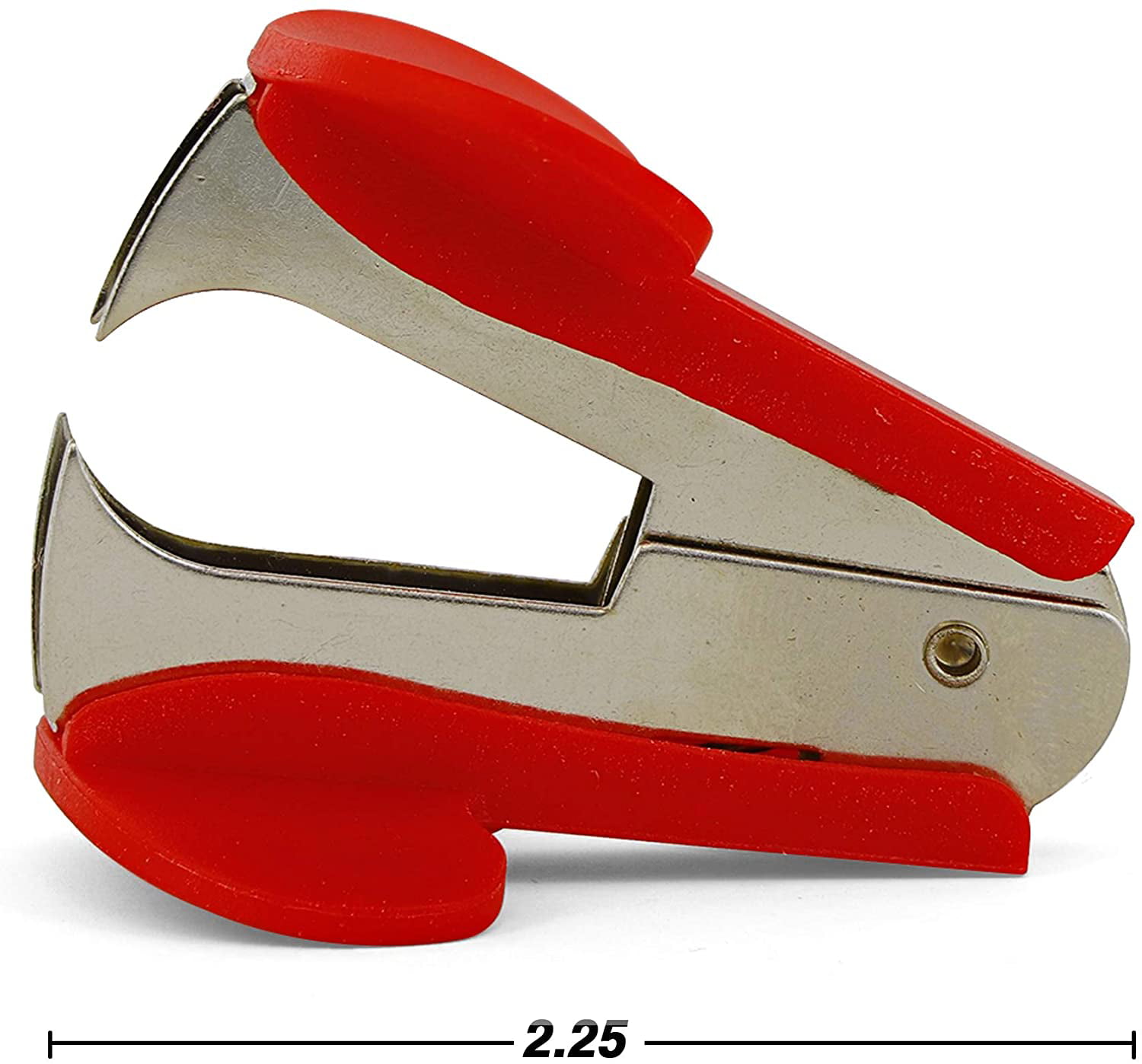 Red, 3 Heavy Duty Steel Claw Office School Staple Remover Stick Pinch Jaw Style with Walnut Handles Staple Puller Tool 