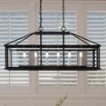 thumbnail image 1 of Luxury Transitional Indoor Chandelier, 17.25''H x 36.00''W, with Modern Farmhouse Style Elements, Modern Design, Natural Black Finish and Clear Glass, UQL3530, 1 of 6
