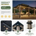 thumbnail image 5 of Dateyes 12' x 20' Outdoor Wood Gazebo, Hardtop Gazebo Permanent Wooden Pavilion with Galvanized Steel Double Roof, for Patio, Garden, Backyard, Cedar Wood, 5 of 8