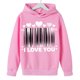 thumbnail image 4 of Sudadera con capucha y estampado de corazón de San Valentín, sudadera de manga larga para niños y niñas, chaqueta para niñas de talla mediana y grande., 4 of 7