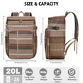 thumbnail image 4 of Geometric Insulated Cooler Backpack - 20L Soft Cooler Bag, Plaid Design for Outdoor Adventures, 4 of 6