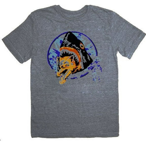 Pineapple Express Saul Silver Shark Eating Kitten Gray Adult T-Shirt
