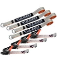 thumbnail image 4 of VULCAN Car Tie Down with Flat Hooks - Lasso Style - 2 Inch x 96 Inch - 4 Pack - Silver Series - 3,300 Pound Safe Working Load, 4 of 10