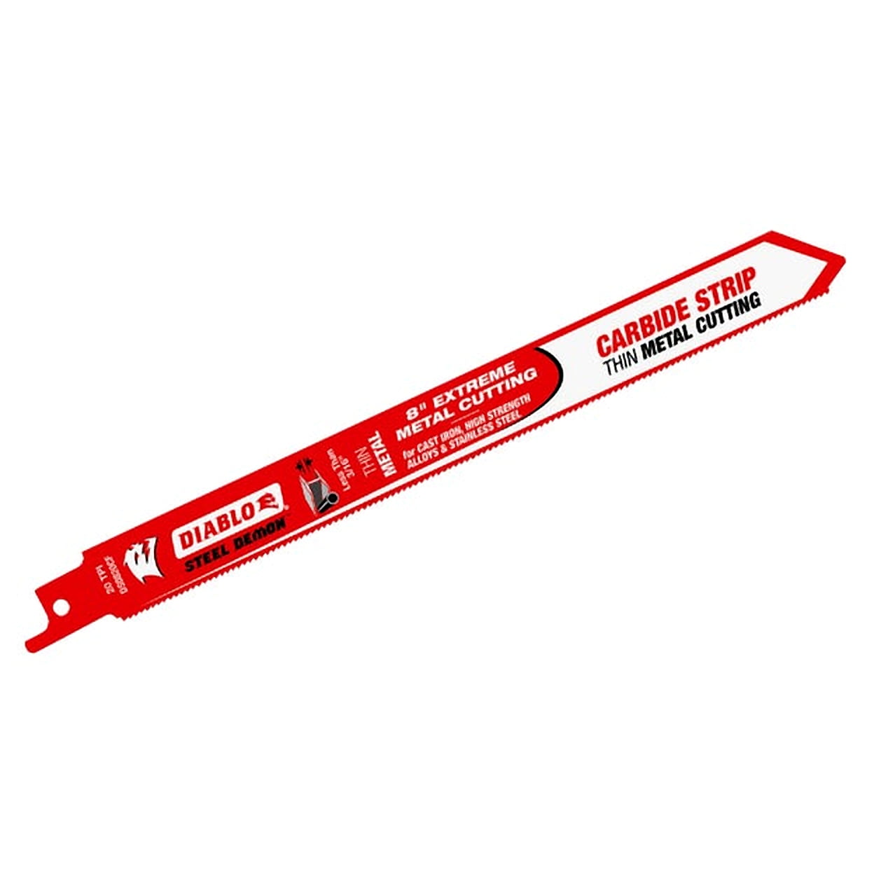 Diablo Steel Demon 8 in. Carbide Reciprocating Saw Blade 20 TPI 1 pc.