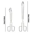thumbnail image 4 of Kearding Pinzas de tijera funcionales de acero inoxidable, pinzas rectas para evitar resbalones, opciones de tamaño, 2 uds. Herramientas y accesorios para hornear, 4 of 6