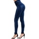 thumbnail image 5 of Leggings elásticos de cintura alta con estampado de rayas imitación denim para mujer - Pantalones térmicos de poliéster para senderismo y yoga para todas las estaciones, 5 of 8