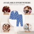 thumbnail image 6 of KLL Party Shark Cute Print Women's Long Sleeve Pajamas with Pants Sleepwear Loungewear 2 Set-Large, 6 of 7