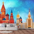 thumbnail image 2 of Idea4wall 4pcs Dream Castle Peel and Stick Wallpaper Removable Wall Murals Large Wall Stickers for Home Decoration, 66"x24", 2 of 5