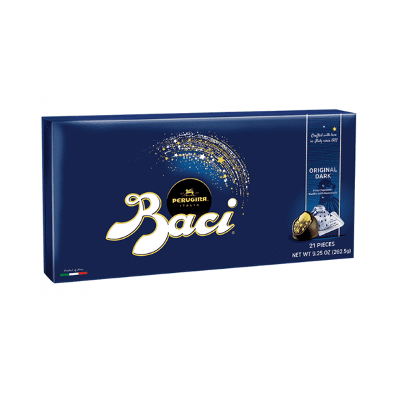 Perugina Baci Original Dark Fine Chocolate Truffle with Hazelnuts 21ct 9.25 OZ