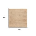thumbnail image 3 of 4' Beige Jute Hand Woven Square Rug, 3 of 5