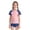 Pink, variant on HOWPAY Swimsuit for Girls Summer Color Block Shorts Sleeve Tops and High Waist Boyshort Bathing Suit Beach Athletic 2 Piece Swimwear Set Blue