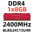 thumbnail image 1 of CrucialBallistix DDR4 8 Go RAM Mémoire de Bureau avec Variateur pour PC, 2400 MHz, BL8G24C15U4R, 1 of 4