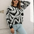 thumbnail image 5 of IROINNID Reduced Womens Sweater Round Neckline Pullover Sweater Tie-Dye Casual Mid-Length Long Sleeve Autumn and Winter and Knitted Sweater Top, 5 of 5