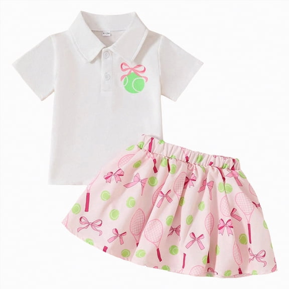 Hessimy Girls 2 Piece Outfits Hawaiian Shorts Sets Shirt and Shorts Summer Beach Clothes for 1-12 Years,Hawaiian Style(White,18-24 Months)