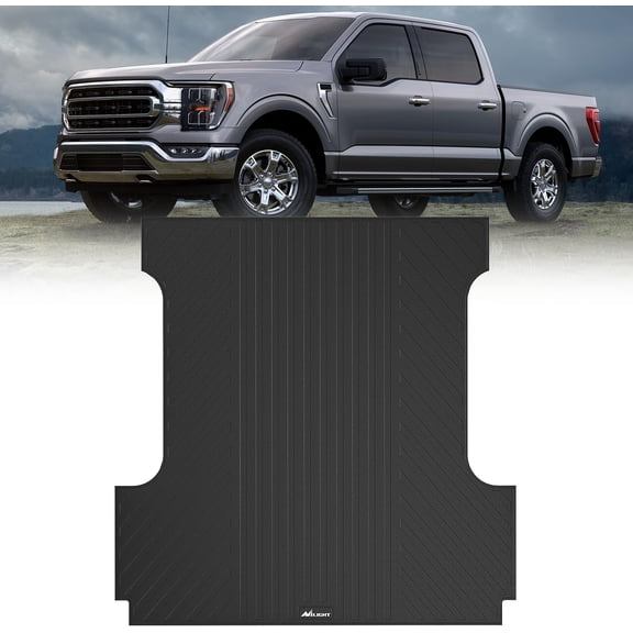 Nilight Heavy-Duty Rubber Truck Bed Mat for 15-25 Ford F150 5.5FT, Anti-Slip & All Weather Protection, Fit for 2015-2025 F-150 Bed Liners for Truck