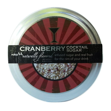 rokz Cranberry Infused Cocktail Sugar, 4 ounce