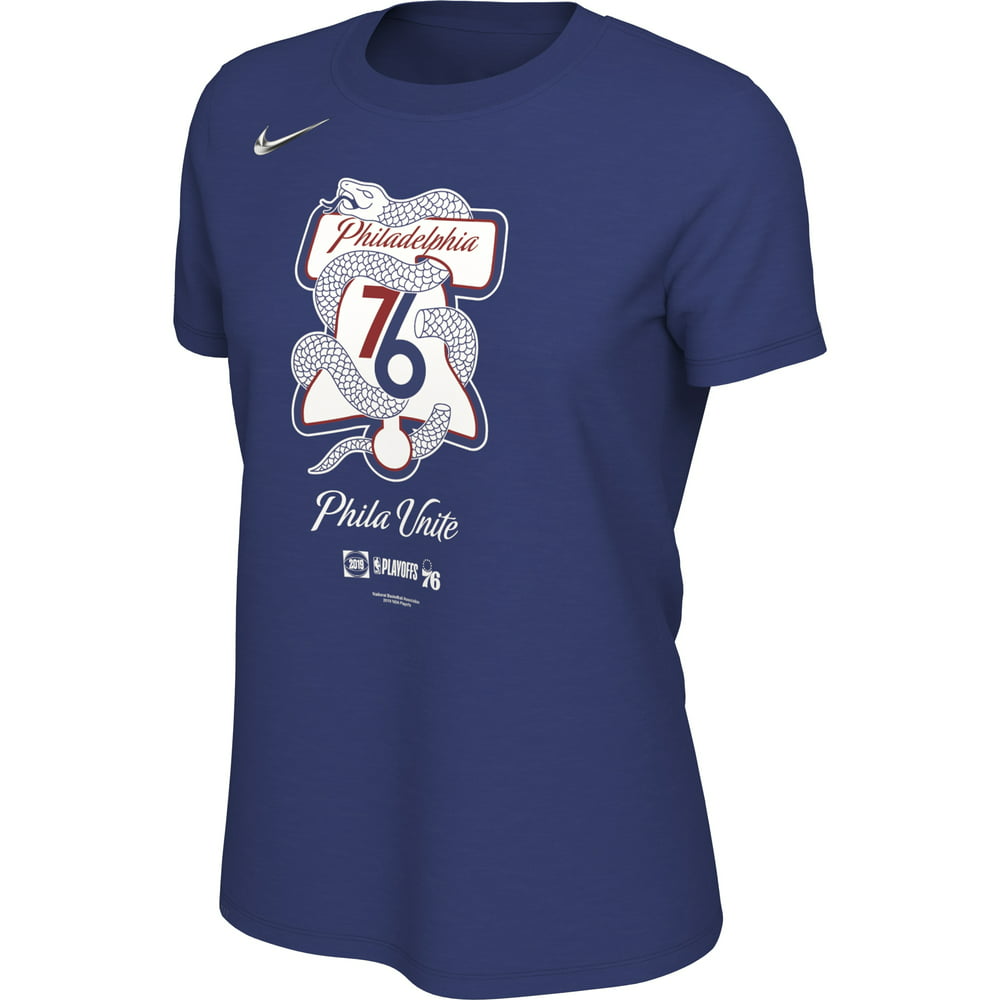 Philadelphia 76ers Nike Women's 2019 NBA Playoffs Bound Team Mantra Dri-FIT T-Shirt - Blue ...