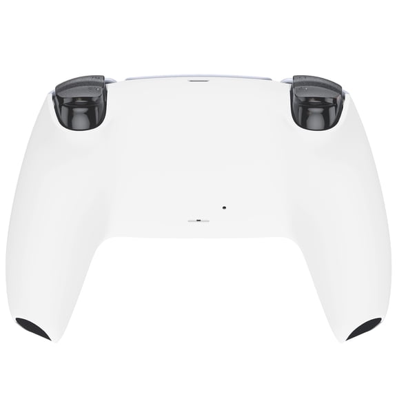 eXtremeRate Non-Slip Custom Back Plate Bottom Shell Compatible with p s 5 Controller, 3D Splashing Cover Game Improvement Replacement Back Shell - White