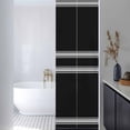thumbnail image 3 of Black Striped Window Privacy Film, Farmhouse Black White Stripes Static Cling UV Sun Blocking Heat Control Window Tint Day and Night, Non-Adhesive Reusable One Way Windows Privacy Cover 17.7''x78.7'', 3 of 7