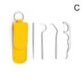 thumbnail image 1 of Mini Metal Toothpick Holder Floss Tooth Picks Set Portable Scraper Dental FASTX1 G1U1, 1 of 9