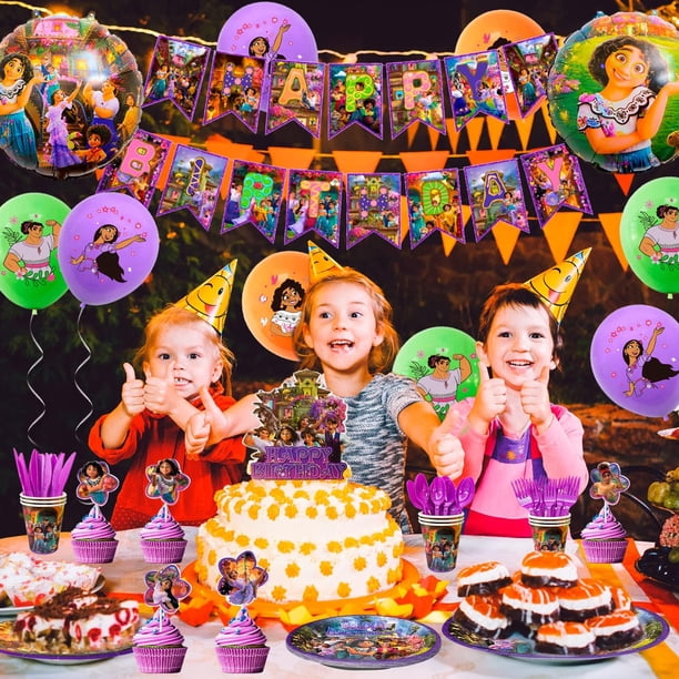 Encanto Birthday Party Pack — 8 Dessert Plates, 8 Lunch Plates, 16 Napkins — Disney Party Supplies