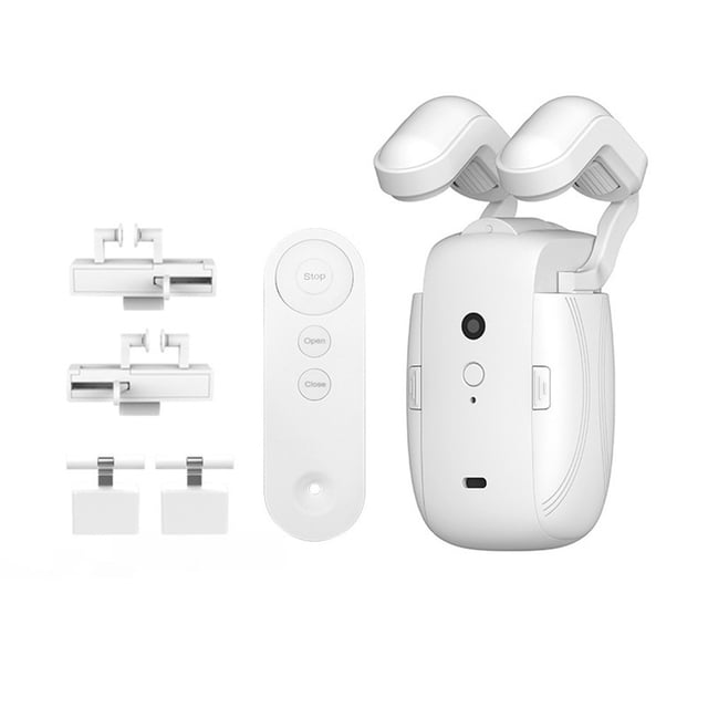 MYG Ouvre-Rideau Électrique 3 en 1 avec Télécommande pour Tringle Romaine