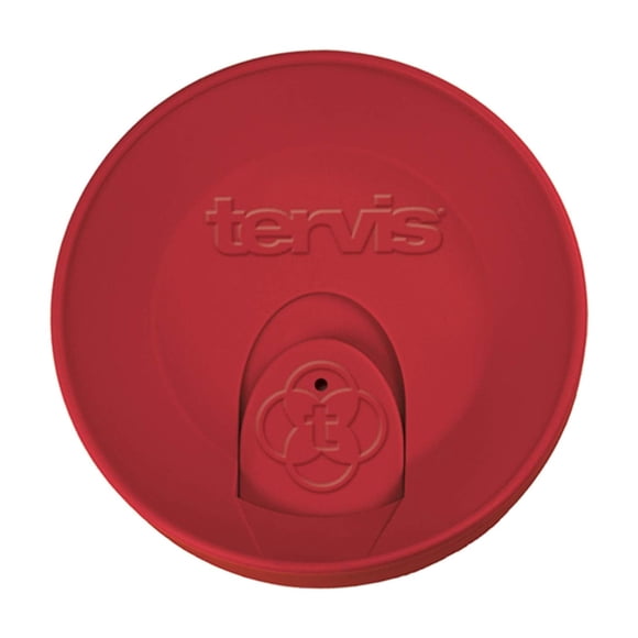 Tervis Tapa de viaje fabricada en Estados Unidos, vaso de viaje con aislamiento de doble pared, mantiene las bebidas frías y calientes, se adapta a vasos de 16 oz, color rojo
