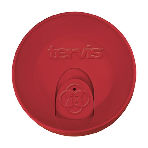 Tervis Tapa de viaje fabricada en Estados Unidos, vaso de viaje con aislamiento de doble pared, mantiene las bebidas frías y calientes, se adapta a vasos de 16 oz, color rojo