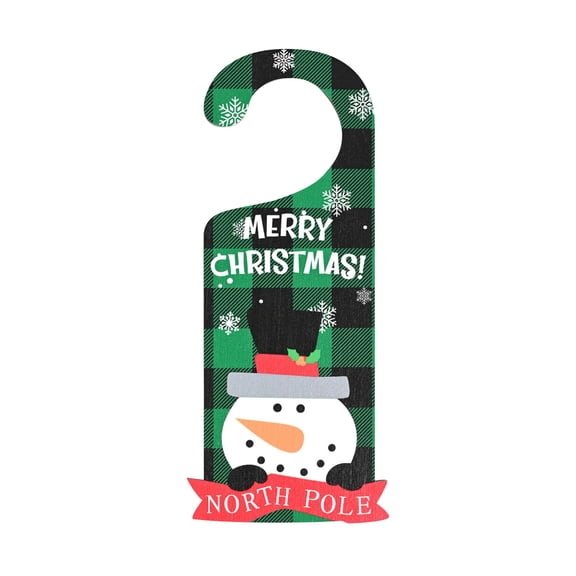wznxdo Christmas Decorations Color Printing Wooden Home Hanging Tags Wooden Cute Christmas Ornaments Door Knobs Ornament Xmas Decoration