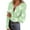 #152-Green, variant on Women's Stretch Ribbed Knit Top Long Sleeve V-Neck Print Button Front Casual Comfortable